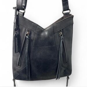 Joe's Jeans Black Leather Crossbody Bag